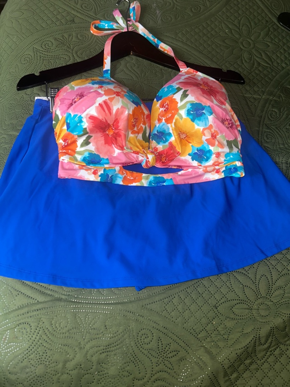 Topanga NWT skort size 14 & 
Shade & Shore floral bath suit Top 36DD